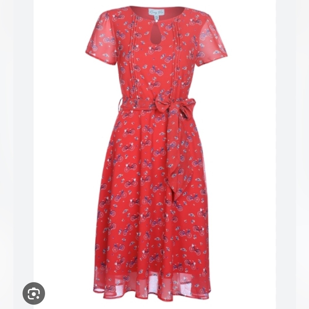 Lindy Bop Bretta Red Bicycle Dress